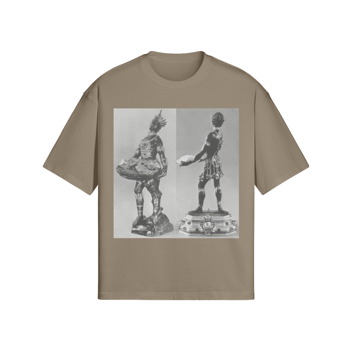 Emerald Indian in B&W Tee - Image 3
